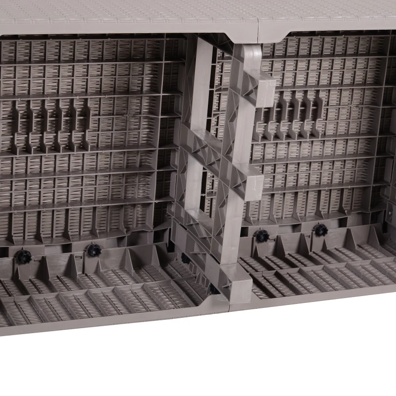 Outsunny Garden PP Rattan Style Sofa Table Set 5 Seater Outdoor Patio 2 Single Chairs & 1 Bench Conservatory Furniture Cushioned - Grey