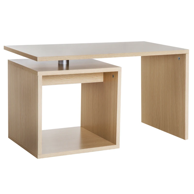 HOMCOM Coffee Table Console, 77Lx40Wx44H cm-Natural Wood Colour