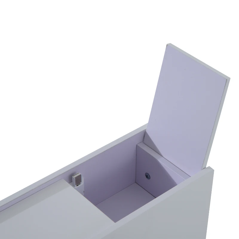 HOMCOM Bathroom Floor 2-Drawers Storage Unit-White