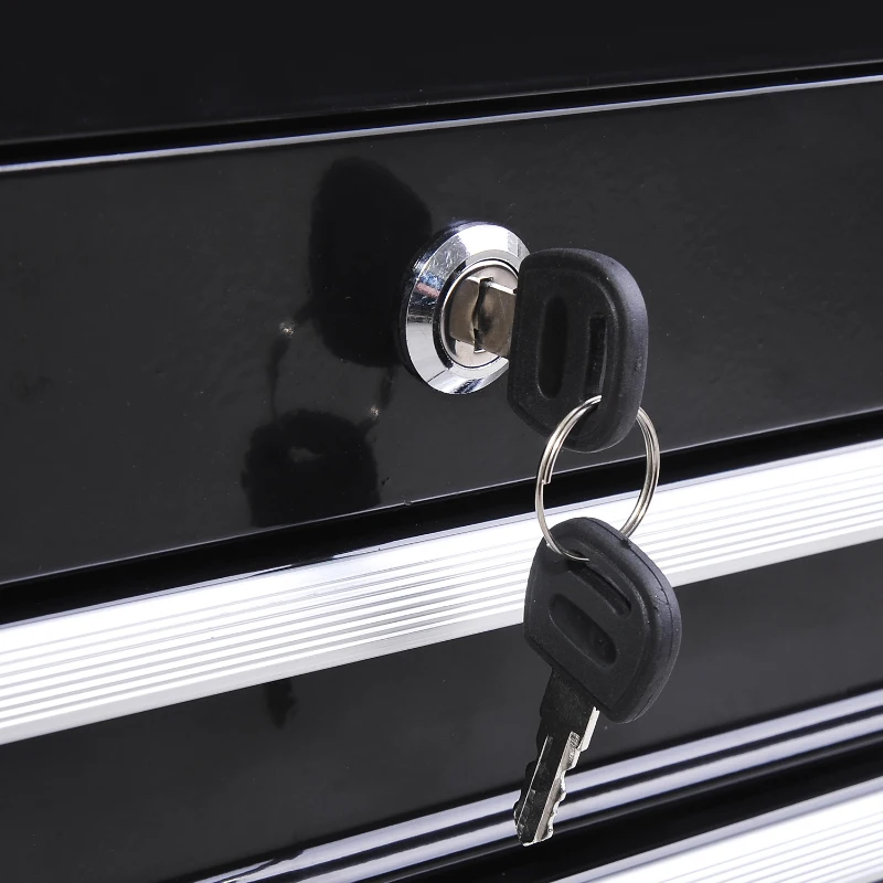 HOMCOM Portable Toolbox Tool Chest Box Cabinet Garage Storage Set With 4 Drawers Metal