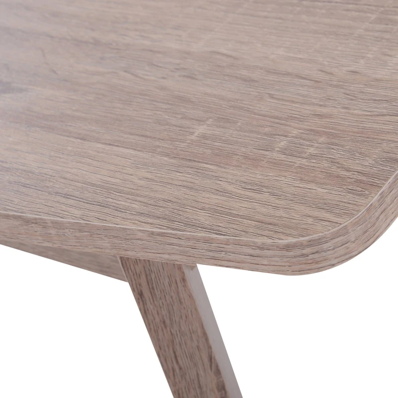 HOMCOM Coffee Table Sleek Rectangle Indoor Storage Living Room Wood Grain