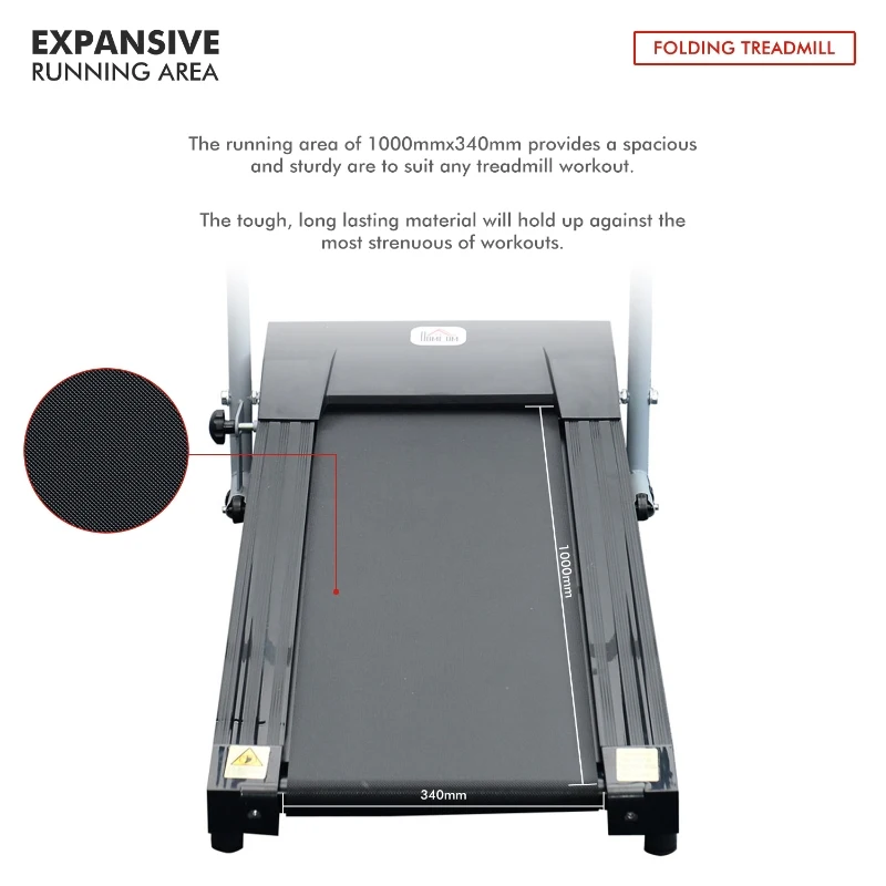 HOMCOM Unisex Motorised Electric Treadmill