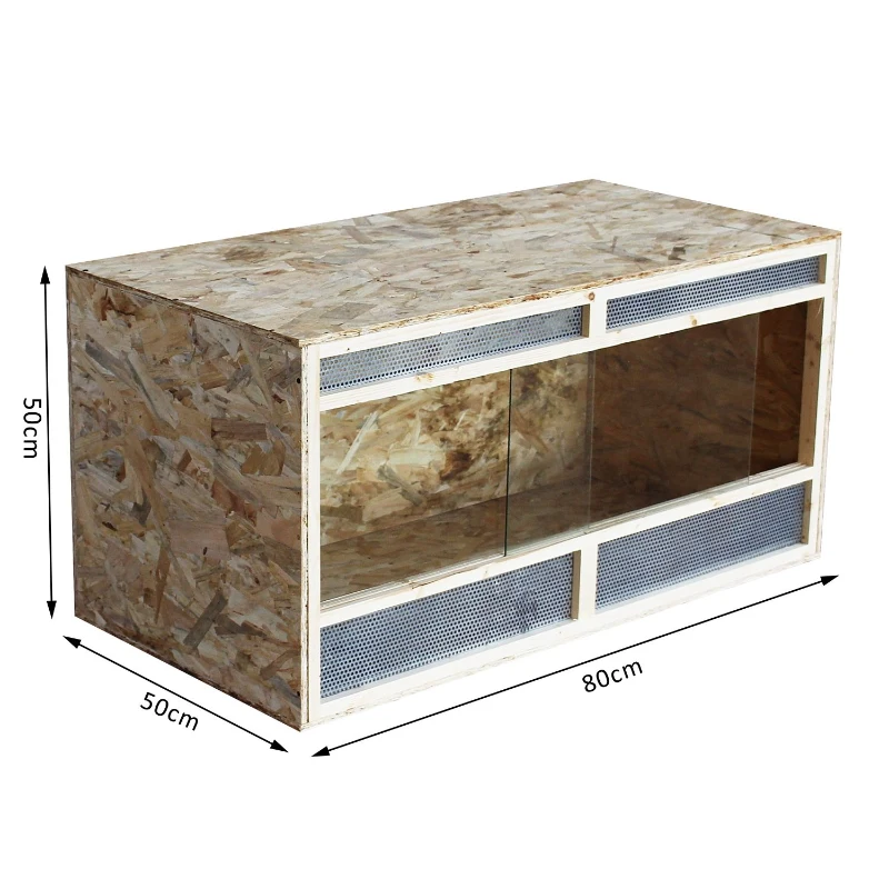 HOMCOM 2.6 Ft Wooden Reptile Vivarium House