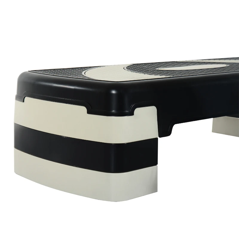 HOMCOM Plastic 3-Level Aerobic Stepper Training Block Black