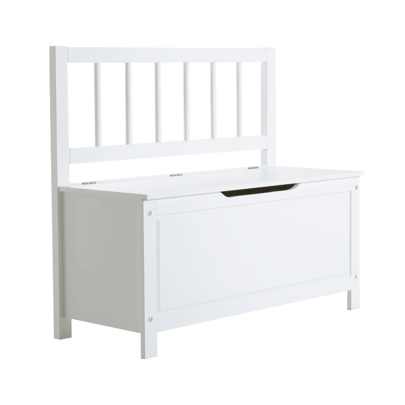 HOMCOM 85L x 35W x 75H cm Entryway Storage Bench-White