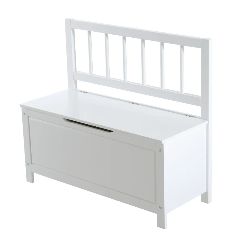 HOMCOM 85L x 35W x 75H cm Entryway Storage Bench-White