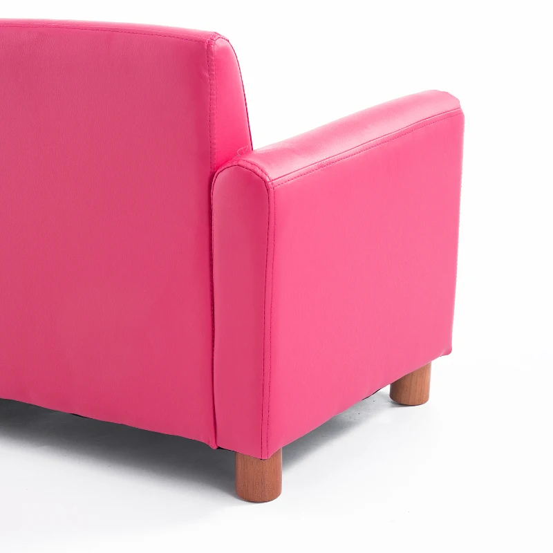 HOMCOM Children Sofa, PU Leather-Pink