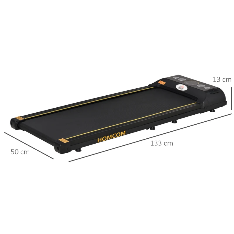 HOMCOM Walking Treadmill Walking Pad for Home, Office, Fitness Studio, Training Room 1-6km/h Aerobic Exercise Machine LED Display, Black