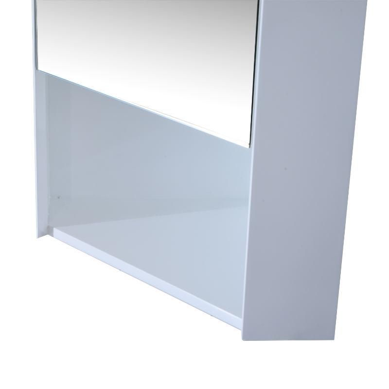 HOMCOM Bathroom Corner Mirror Cabinet-White