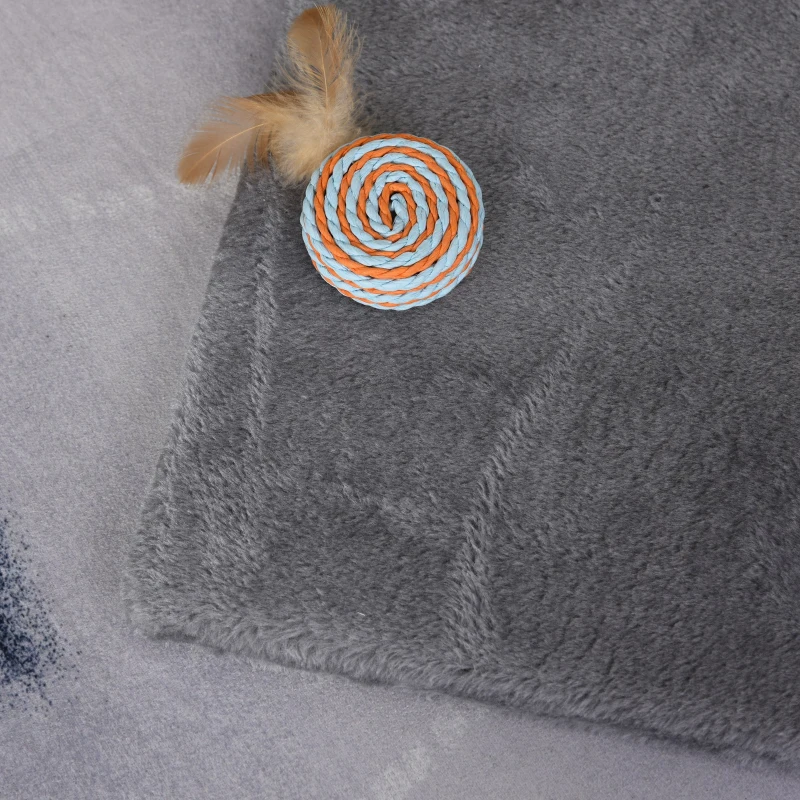 PawHut 83cm Cat Tree Tower for Indoor Cats with Sisal Scratching Post Hammock Cat Play House Dangling Ball Kitten Activity Center Furniture Grey