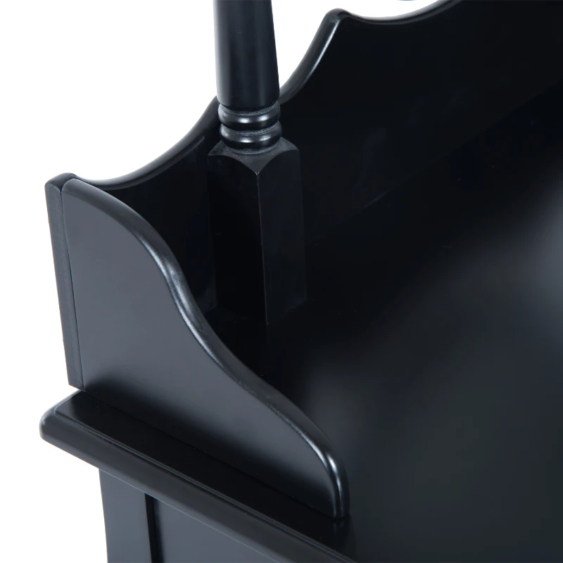 HOMCOM Dressing Table Set W/Mirror and Stool-Black