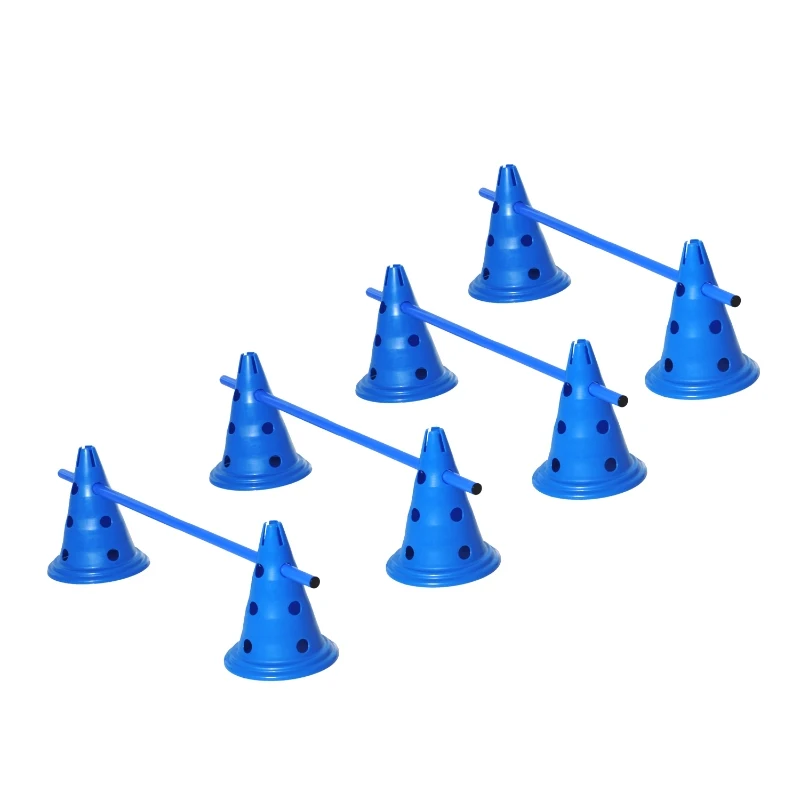 PawHut Dog Agility Equipment Training Hurdles Play Run Jump Kit Indoor Outdoor Pet Puppy Exercise Sets w/ 4 Cross Bars & 8 Cones