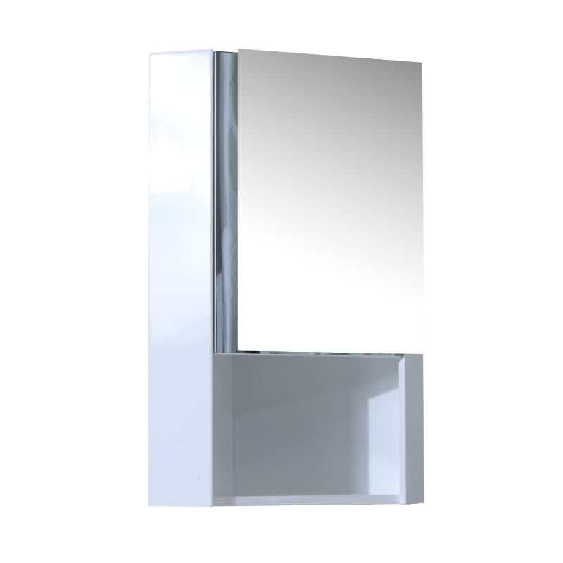 HOMCOM Bathroom Corner Mirror Cabinet-White
