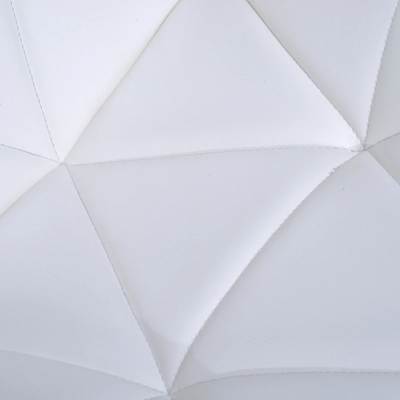 HOMCOM Padded Dining Chair W/Solid Wooden Legs, PU Leather-White