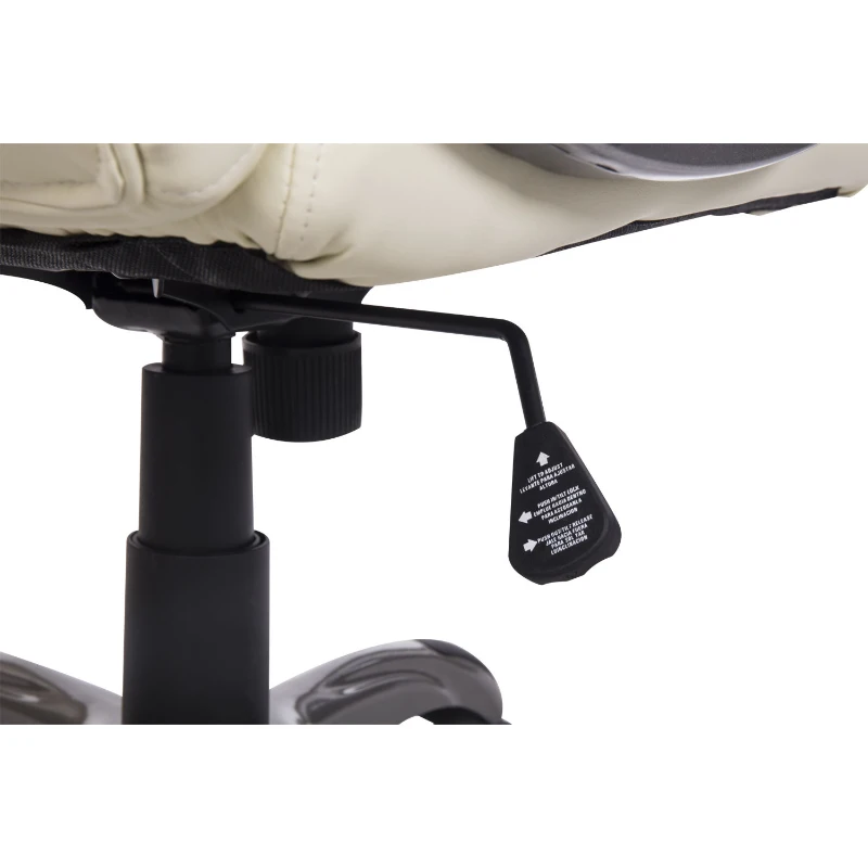 HOMCOM PU Leather Racing Office Chair-Cream