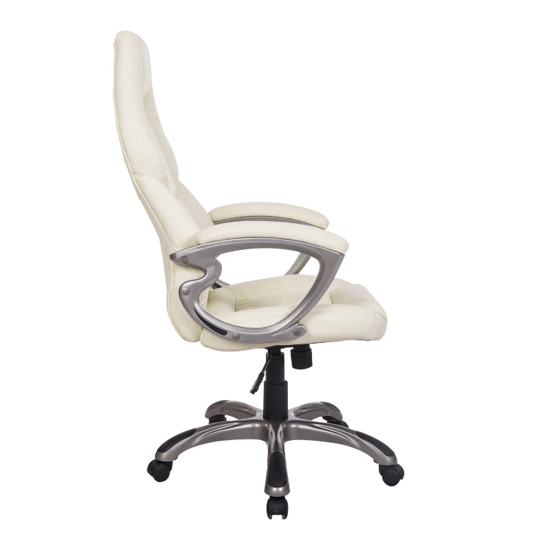 HOMCOM PU Leather Racing Office Chair-Cream