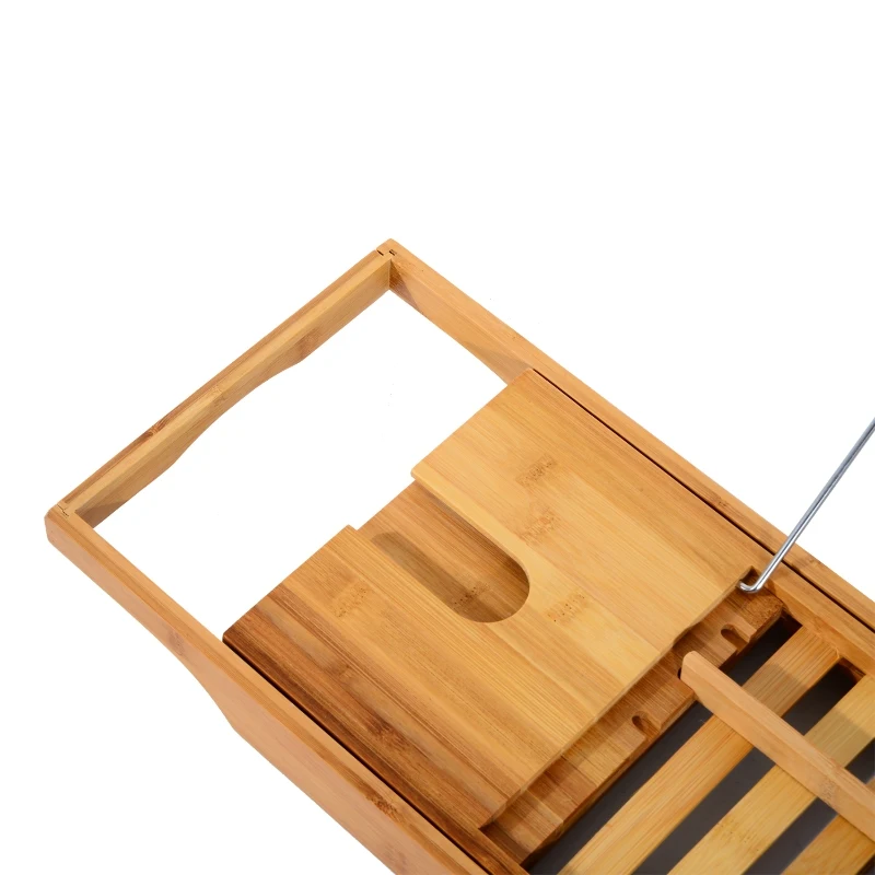 HOMCOM Bathroom Rack Storage Organizer-Bamboo