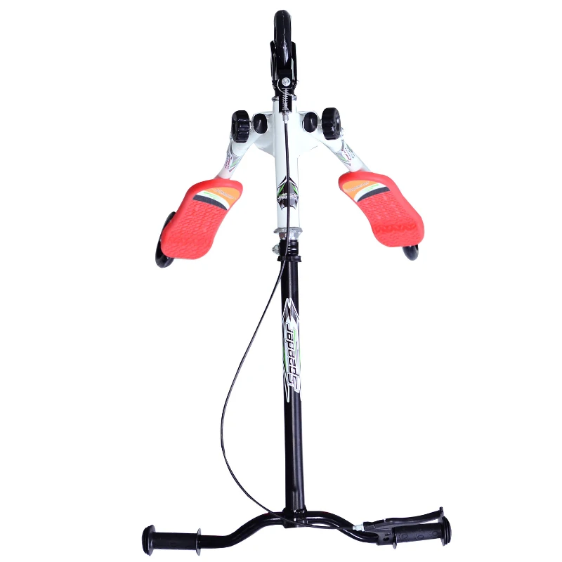 HOMCOM Outdoor Push Stunt Scooter 2 Wheels Fixed Bar 360° Street Commuter Street Push Scooter For Adult Teen Urban Scooter - Red