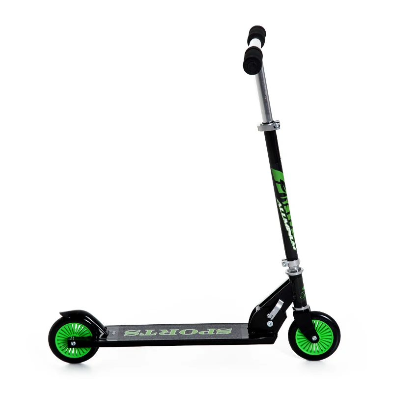 HOMCOM Aluminium Kids Kick Scooter Light Weight Folding Commuter for Teens Children for 5+ Years Old w/ Adjustable Handle - Green