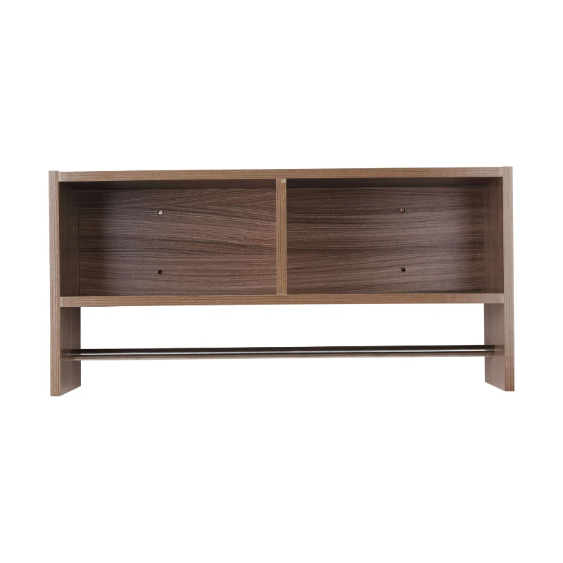 HOMCOM Wall Mounted Coat Hook W/ Shelf-Oak