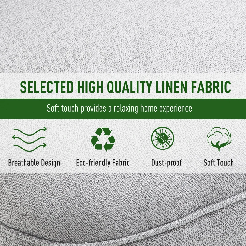 HOMCOM Retro Scrolled Back Accent Chair - Grey