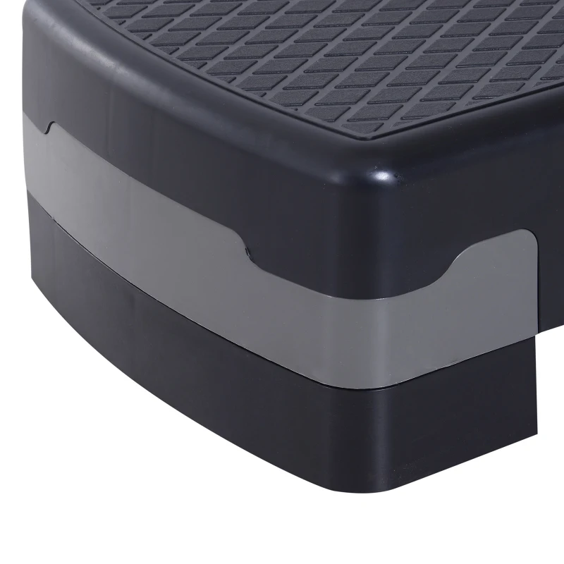 HOMCOM Adjustable Aerobic Stepper 10-15cm-Black/White