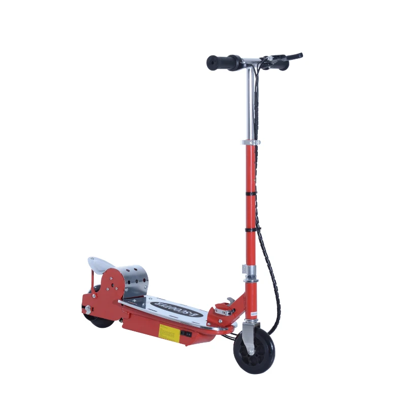 HOMCOM Electric Scooter, Adjustable, 120W-Red