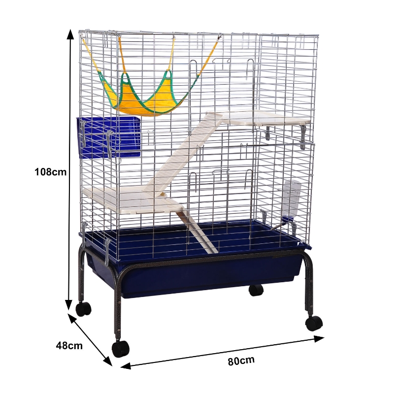 Pawhut Animal Hutch, 80Lx108Hx48W (cm)