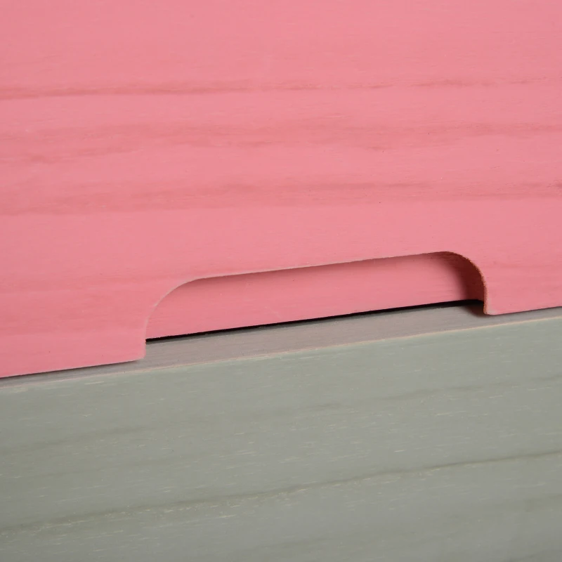 HOMCOM Chest of Drawers, 55Dx30Wx65.5 H cm, Paulownia Wood-Multicolour