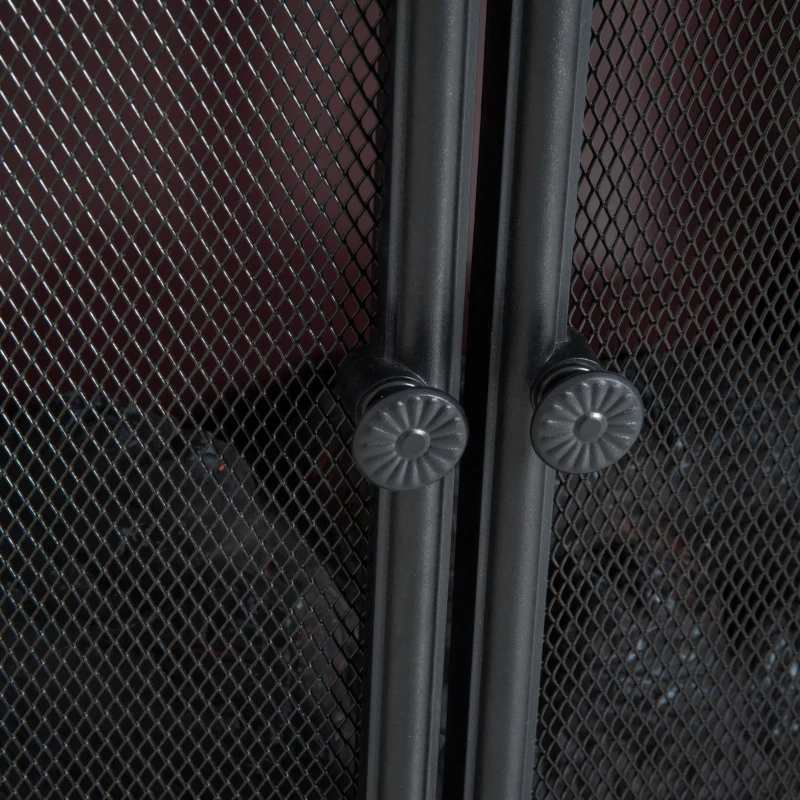 HOMCOM Electric Fireplace Heater w/LED Flame Effect, 1000W/2000W-Black