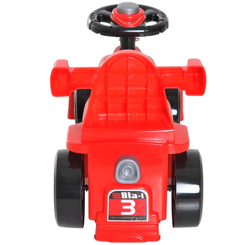 HOMCOM Kids Push Ride On Car W/Horn-Red