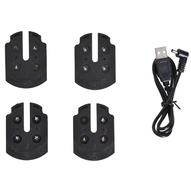 HOMCOM LED Projector Lamp 4 Patterns Waterproof Spotlight Christmas Holiday Indoor Outdoor Wall Decoration Party Décor