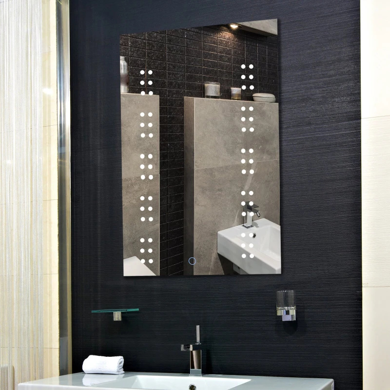 HOMCOM Led Touch Sensor Mirror, 70.5×50.5×3.5 cm