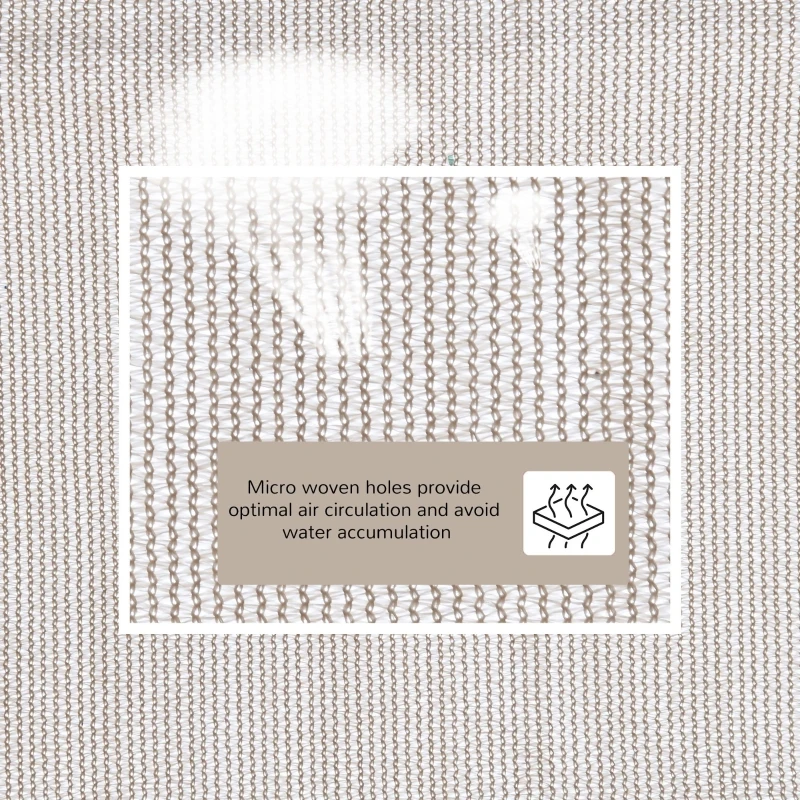 Outsunny Sun Shade Sail UV Resistant Outdoor Lawn Patio Shelter Garden Canopy Awning - (Triangle（3 meter）, Light Brown)