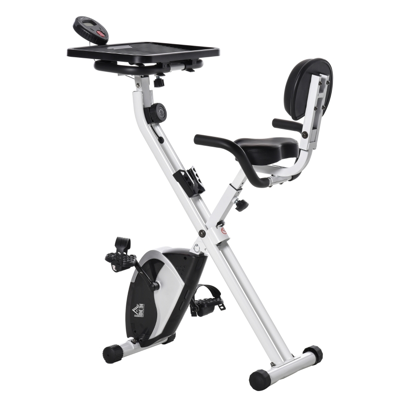 HOMCOM 8-Level Adjust Indoor Magnetic Exercise Bike Cardio Workout Bike Trainer