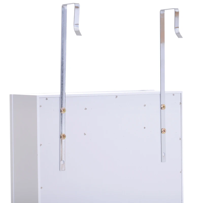 HOMCOM Wall /Door Mounted Armoire Mirror Jewellery Cabinet, 36Wx108.5Hx11.5T cm-White