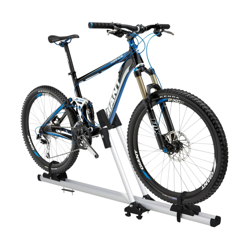 HOMCOM Aluminium Car Roof Mounted Bike Cycle Rack Upright with Straps Lockable