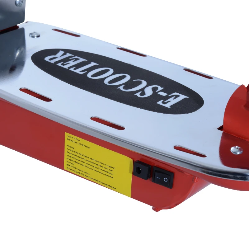 HOMCOM Electric Scooter, Adjustable, 120W-Red