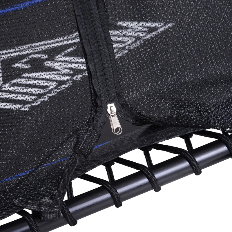 HOMCOM 5FT / 61 Inch Kids Mini Trampoline with Safety Enclosure Net Bungee Design Exercise Rebounder Six Legs Capacity to 60kg Blue