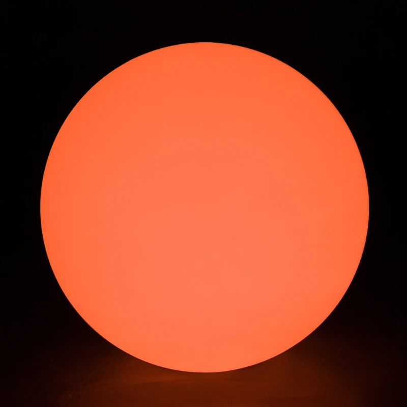 HOMCOM 16 RGB LED Ball Light, Colour Changing Mood Lamp (Globe Shape) with Rechargeable Battery, Remote Control - φ40 cm