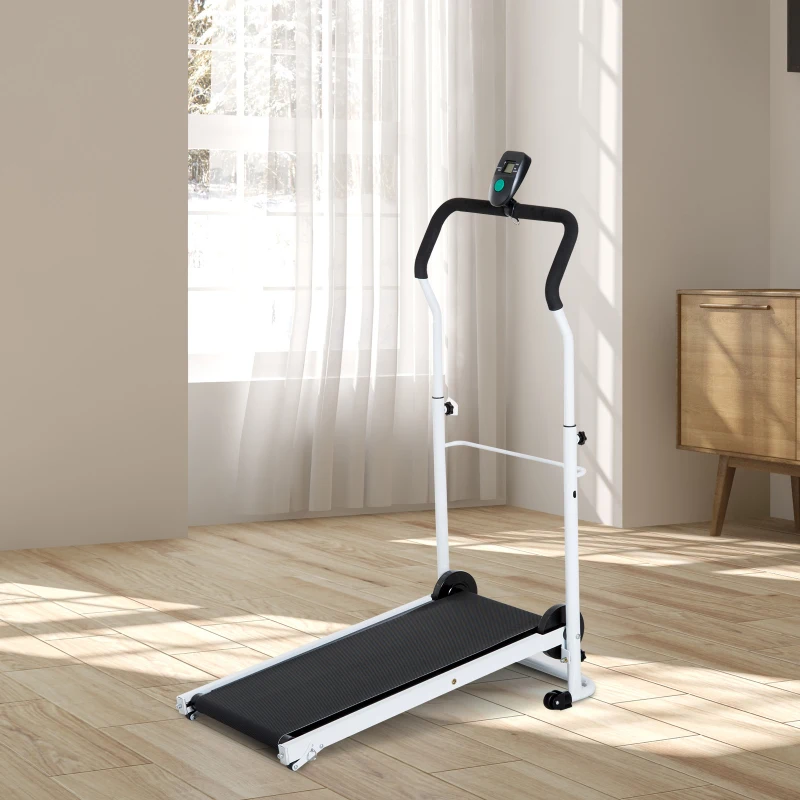 HOMCOM Foldable Treadmill W/LCD Screen-Black