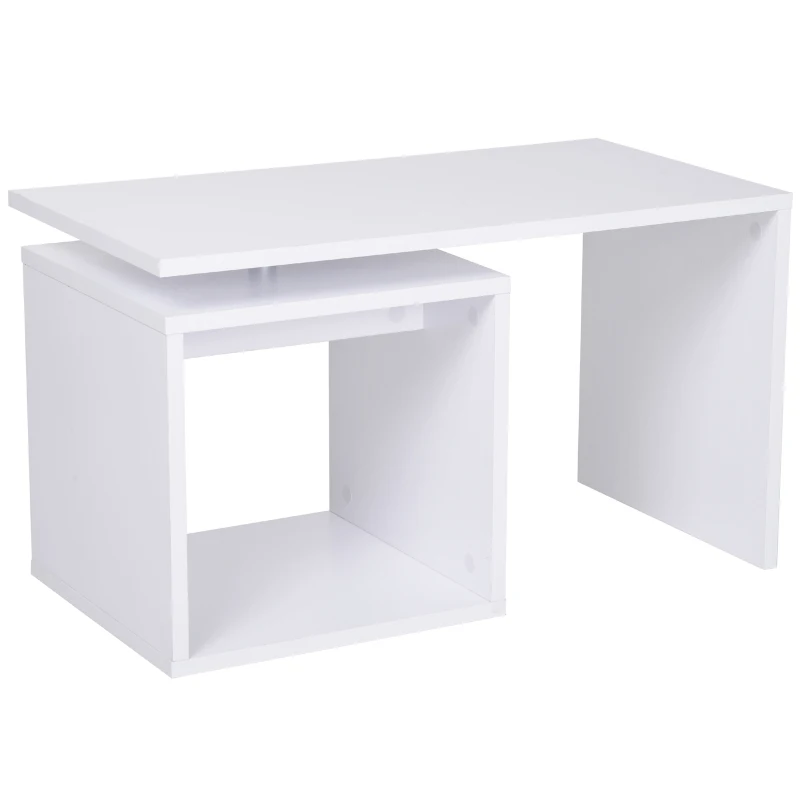 HOMCOM 77L x 40W x 44H cm Side Table-White