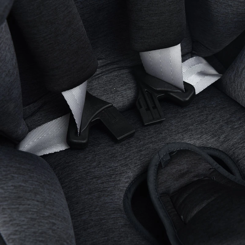 HOMCOM Toddler Kids Child Car Seat Group 1-2-3 from 9kg to 36kg High Back Adjustable Headrest Extra Protection  Black Grey