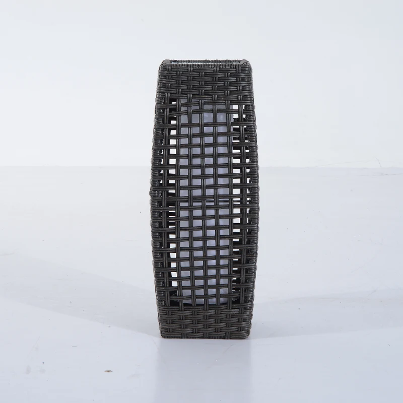 Outsunny Rattan Solar LED Lamp-Deep Coffee