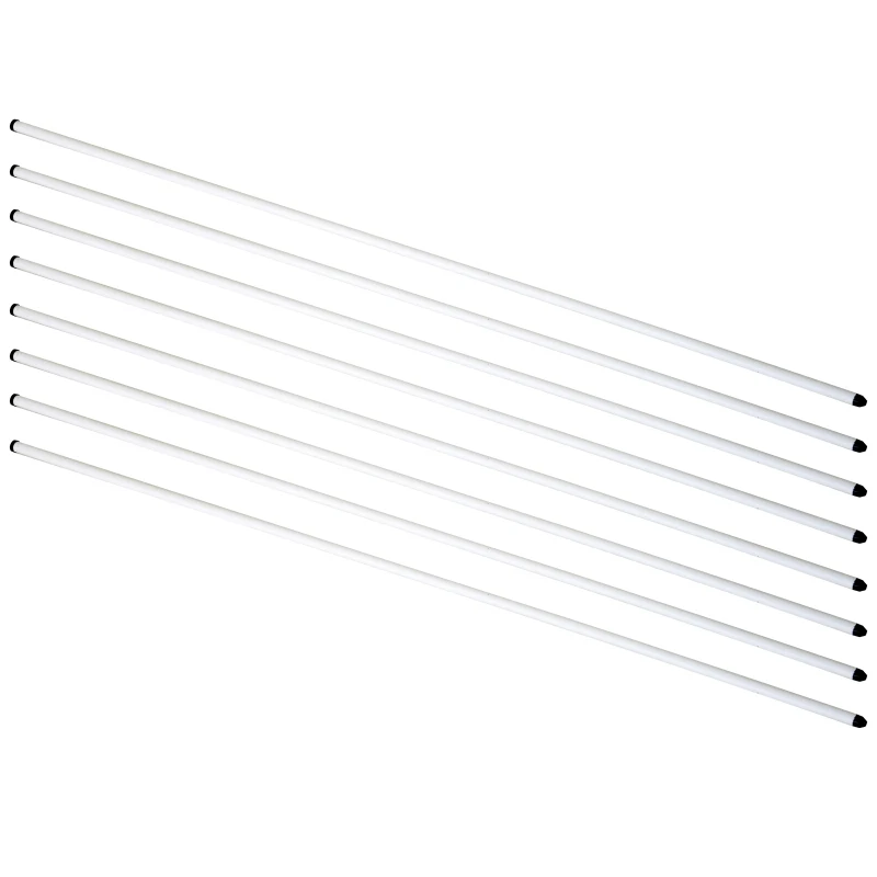 PawHut 8 Panel Dog Pens Pet Puppy PlayPen W/PP, Ф180 x 95Hcm-White