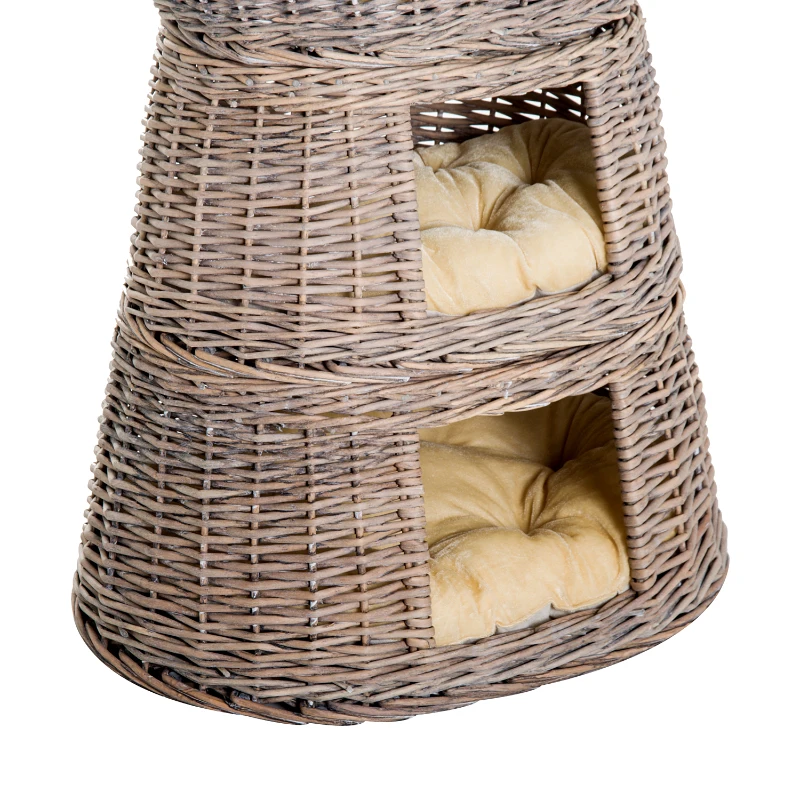 Pawhut 3-Tier Cat Cave Indoor Play House