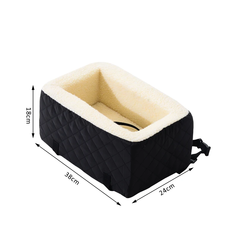 PawHut Pet Soft Safety Car Seat Carrier,  (38 x 24 x 18 cm)-Black