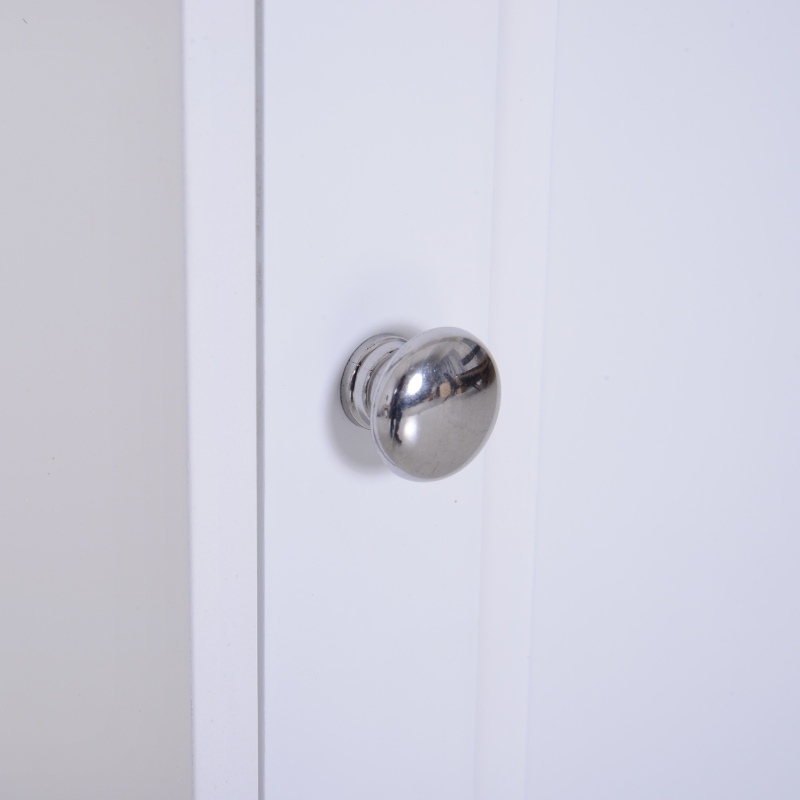 HOMCOM Bathroom Cabinet W/ Adjustable Shelves, 40L x 23W x 60Hcm-White