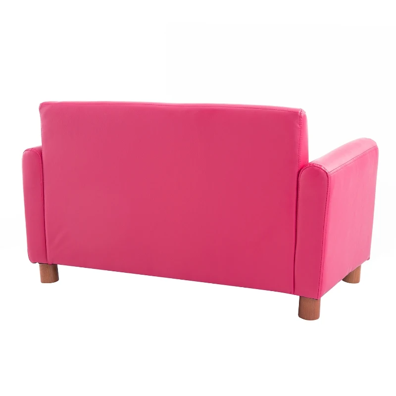 HOMCOM Children Sofa, PU Leather-Pink