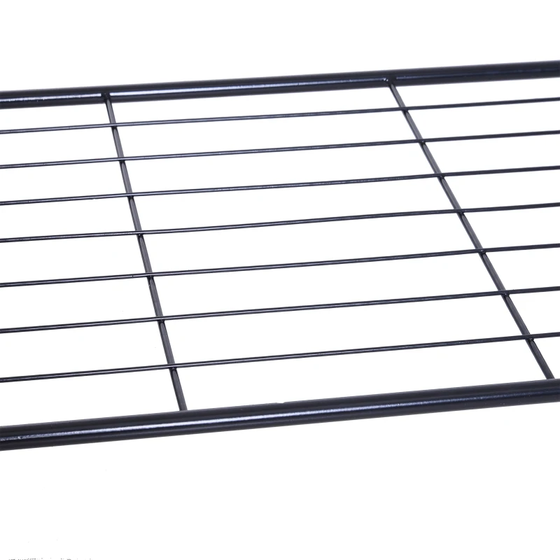 HOMCOM 2-Tier Metal Garment Rack Coat Rail Storage Shelves Shoes Clothes Stand Black Laundry Drying Tidy Rails Freestanding 108x47x147 cm